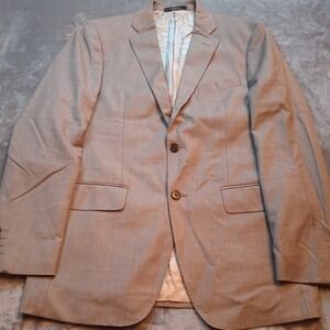 Ermenegildo Zegna Saks 5th Ave 100% Wool Sport Coat Blazer 40‎ R Brown Slim Fit